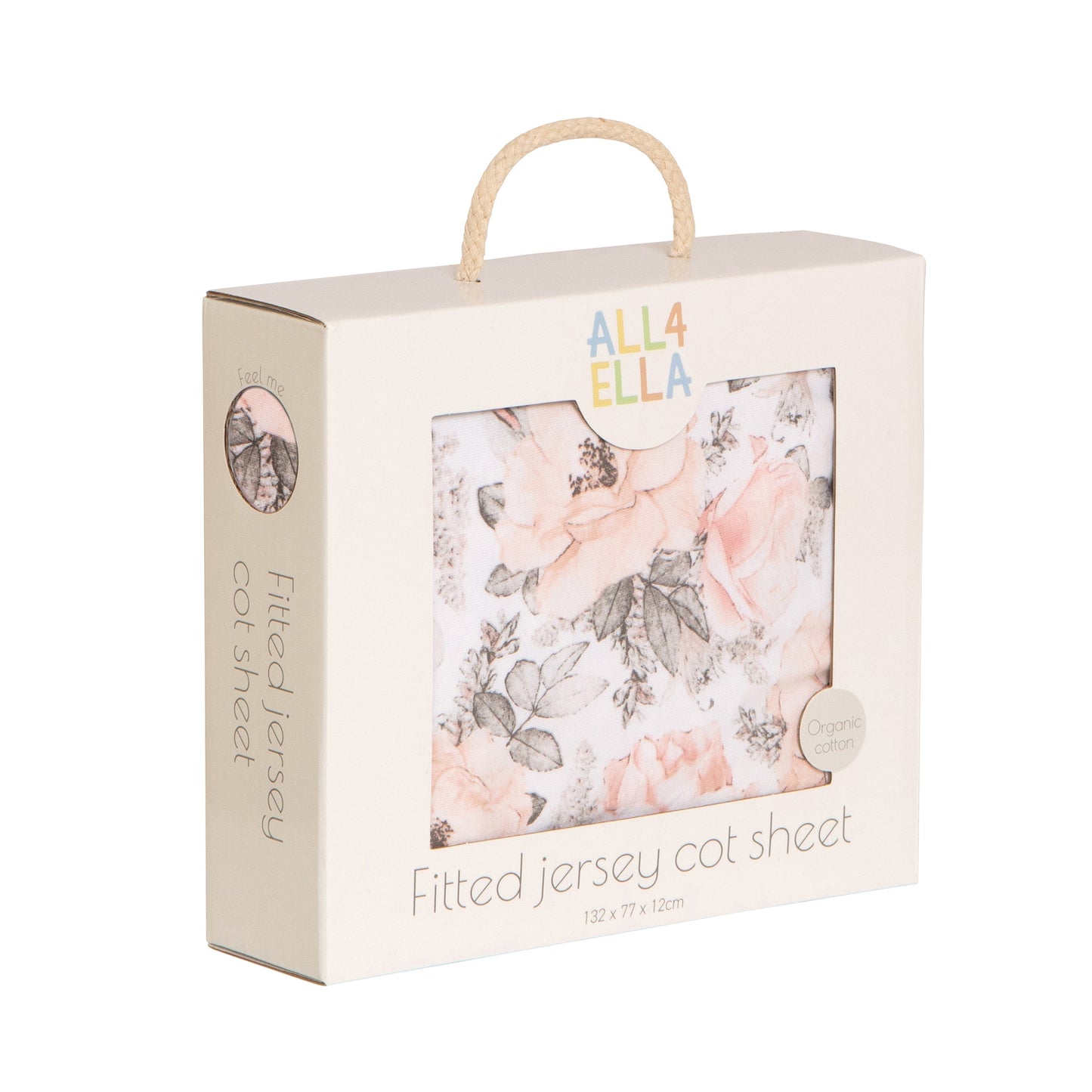 Jersey Cot Sheets - Soft Floral