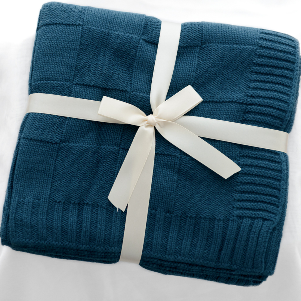 Knit Baby Blanket - Sea Glass
