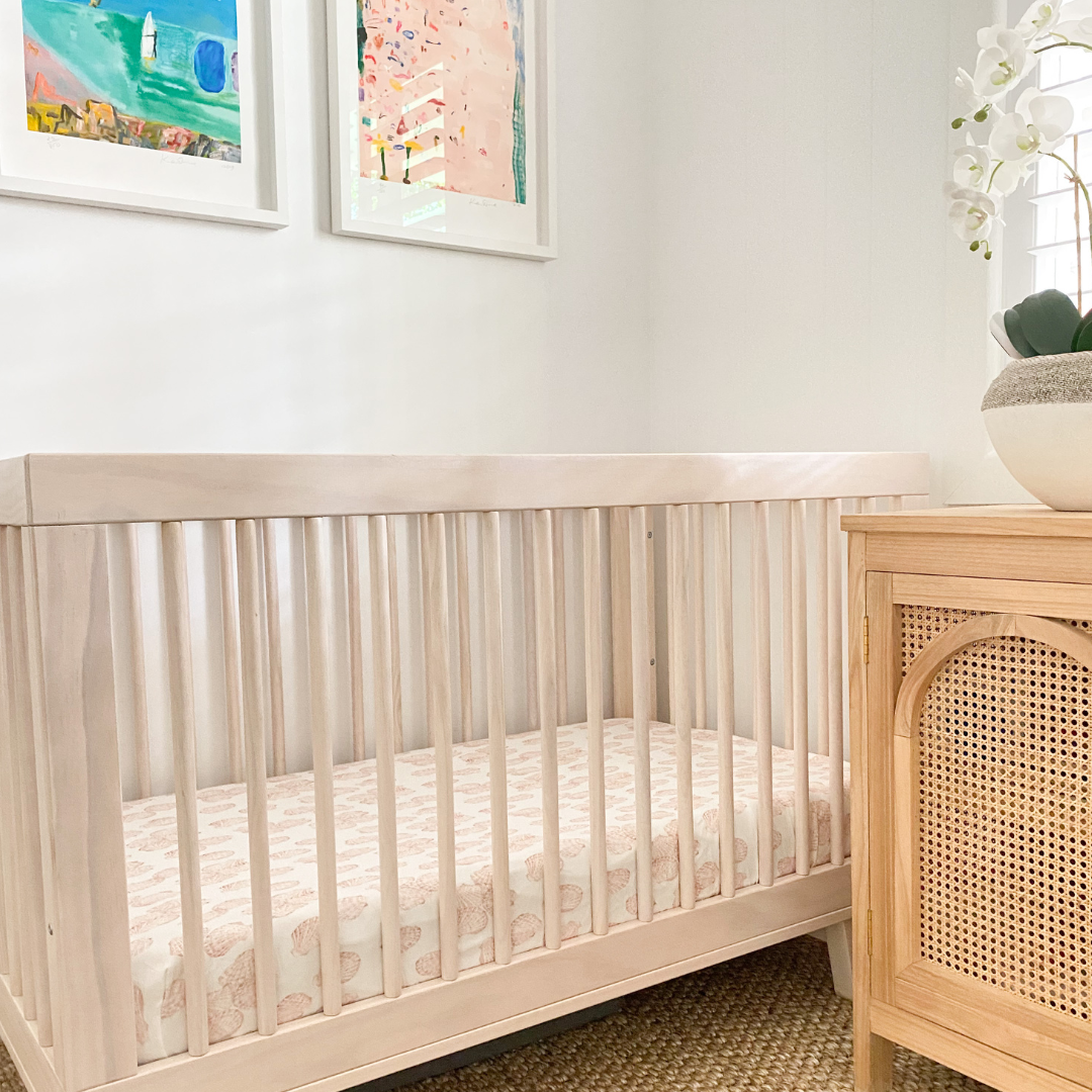 Jersey Cotton Cot Sheet - Sea Shell