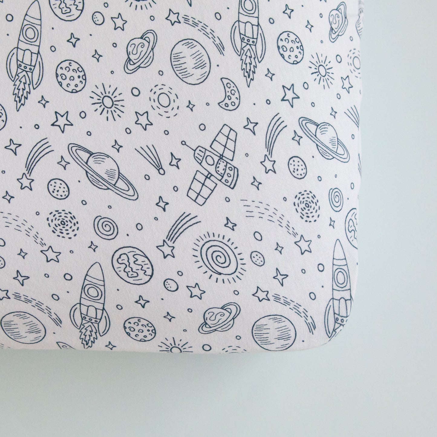 Jersey Cot Sheets - Outer Space