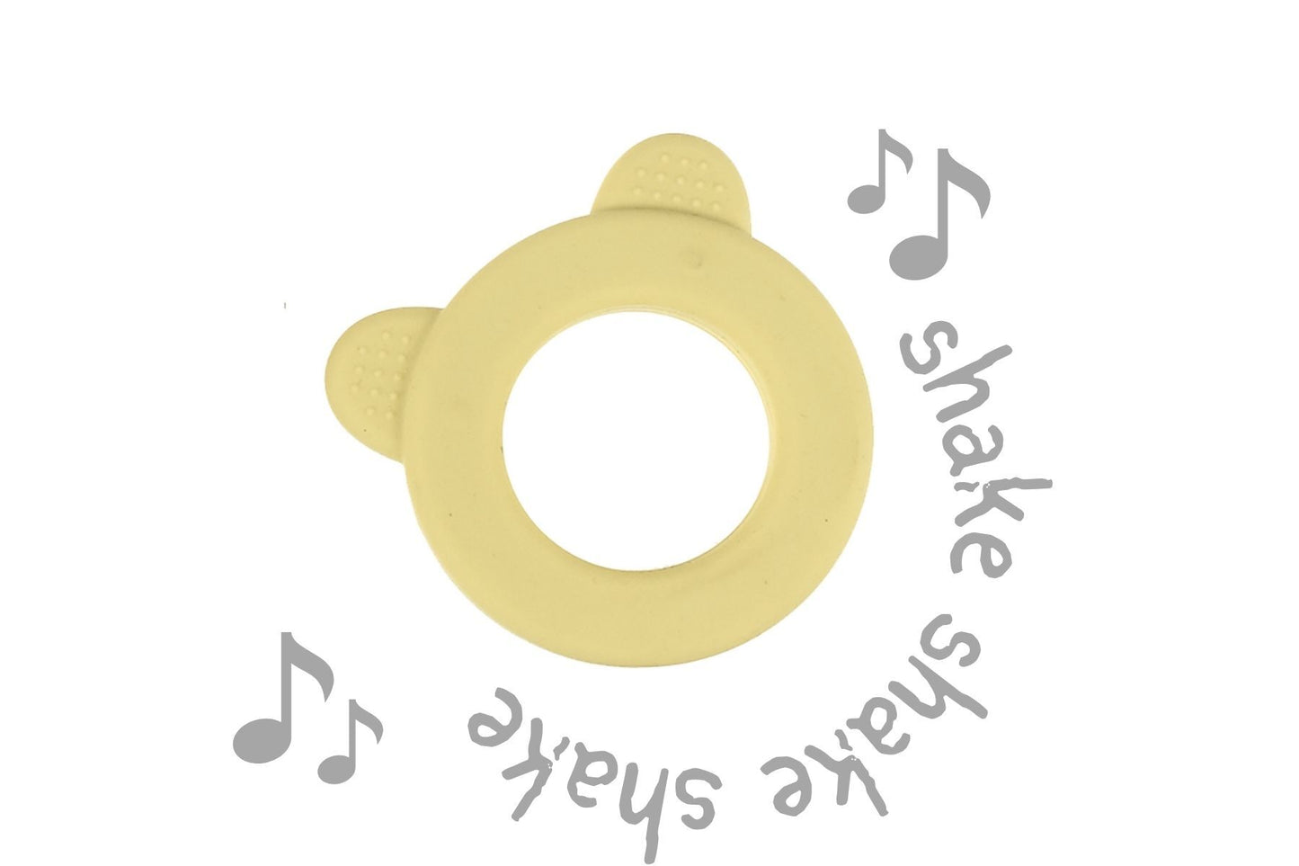 Sensory Silicone Bear Teether - Yellow