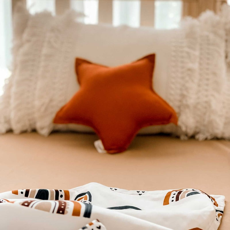Camel Jersey Fitted Cot Sheet