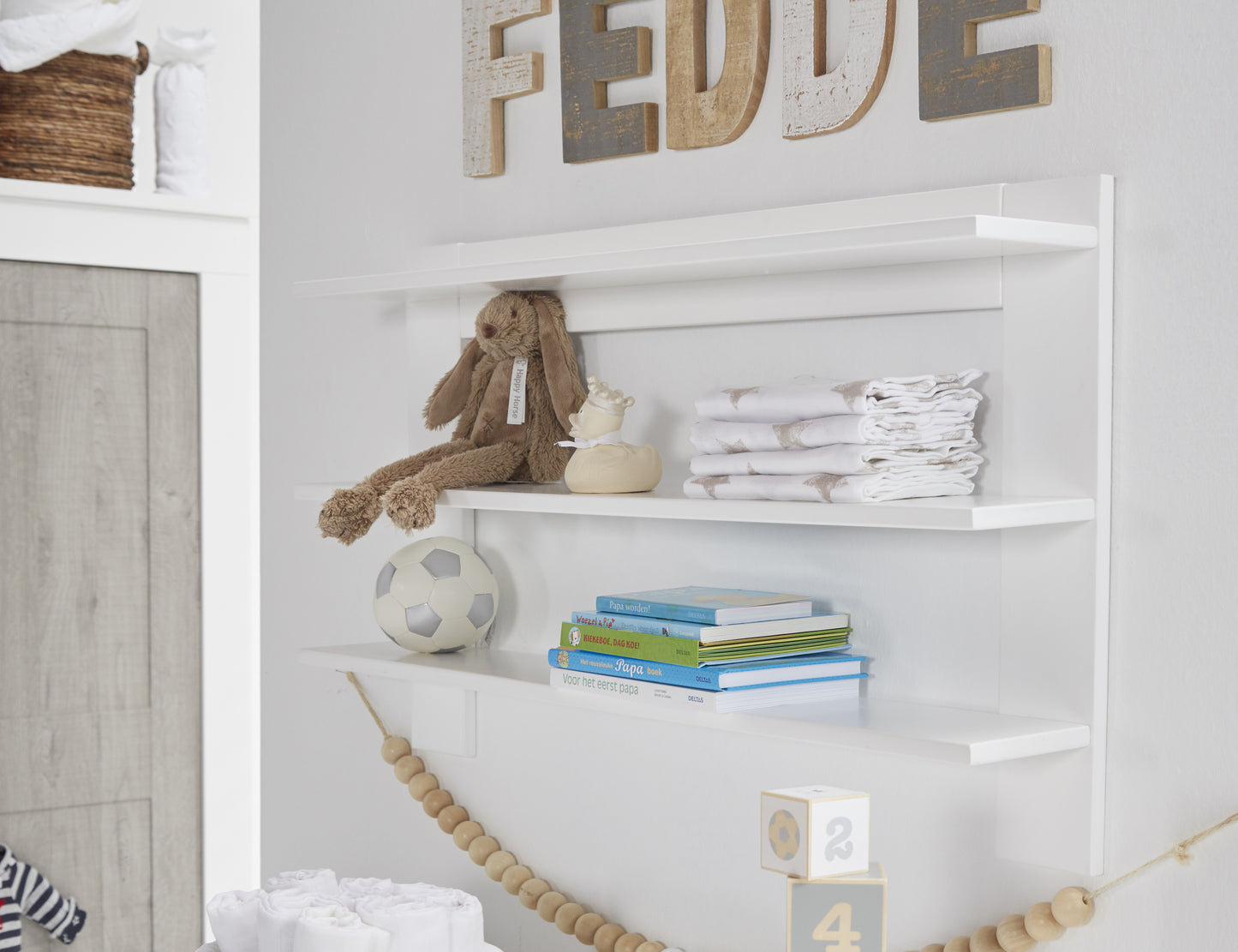 Lucca WalllShelf -White & Ash