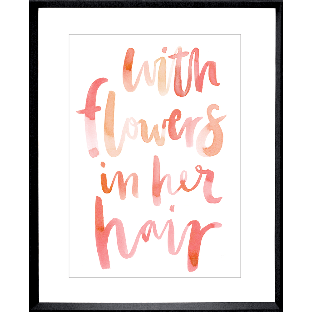 Flowers in her hair