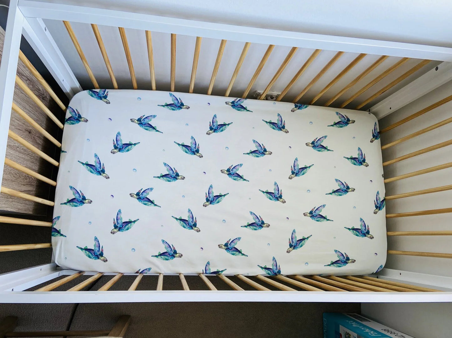 Jersey Cotton Cot Sheet - Sea Turtles