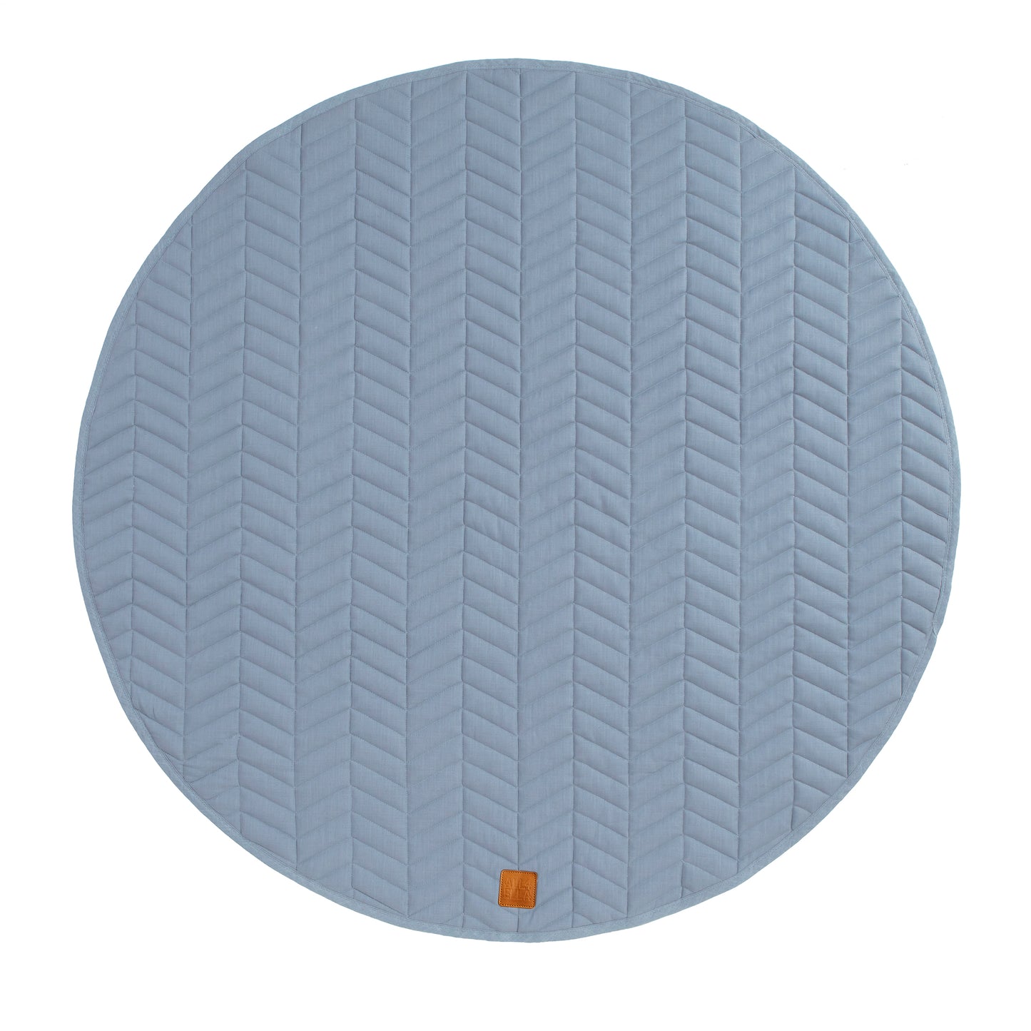 Quilted Reversible Linen Playmat - Slate Blue